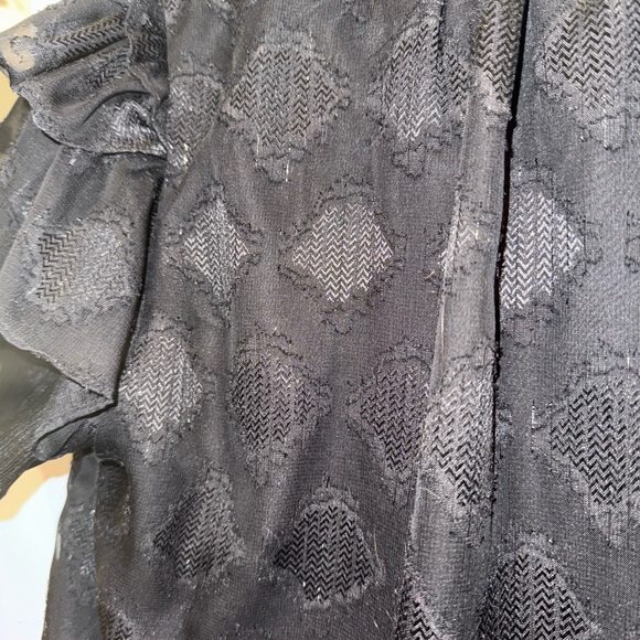 THML Black Blouse with Tassel Accents - Picture 3 of 6